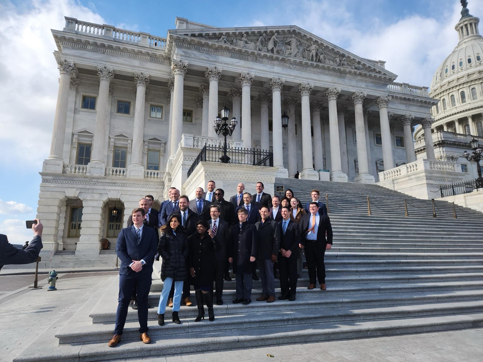 Members of the Blockchain Association delegation preparing to educate members of Congress